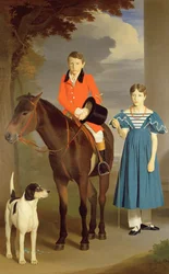 John Gubbins Newton und seine Schwester Mary, 1832-33